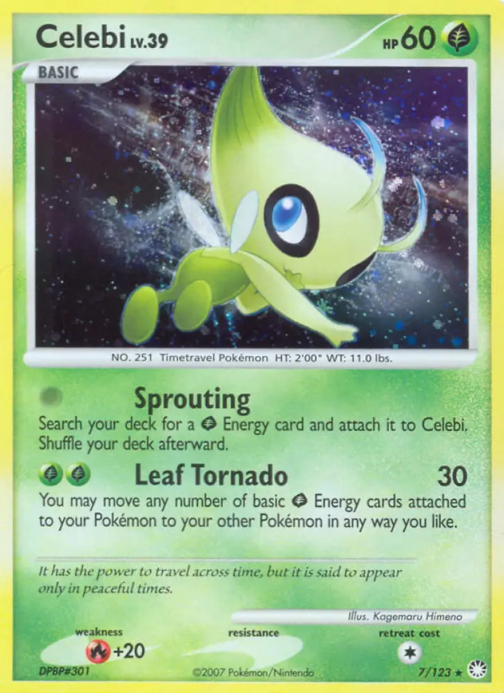 Celebi (7/123) [Diamond & Pearl: Mysterious Treasures] - Pokemon Single