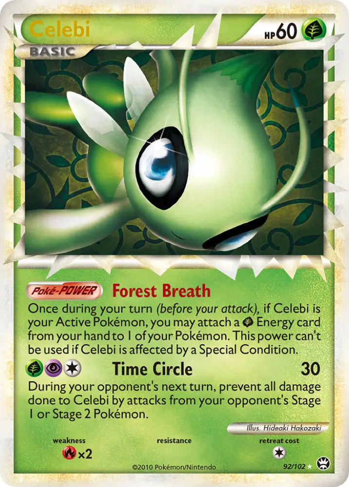 Celebi (92/102) [HeartGold & SoulSilver: Triumphant] - Pokemon Single
