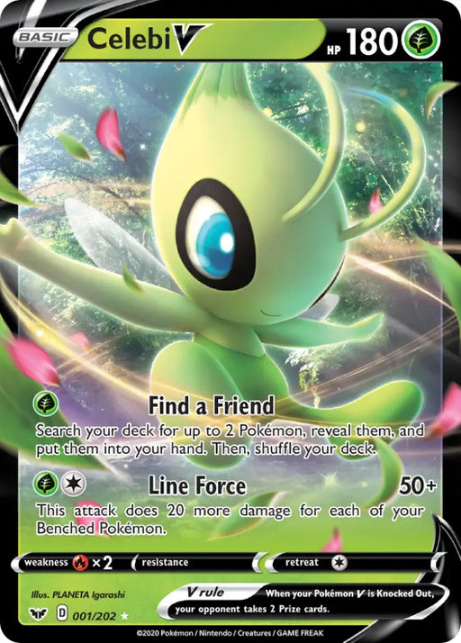 Celebi V (001/202) [Sword & Shield: Base Set] - Pokemon Single