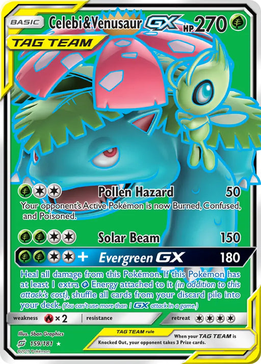 Celebi & Venusaur GX (159/181) [Sun & Moon: Team Up] - Pokemon Single