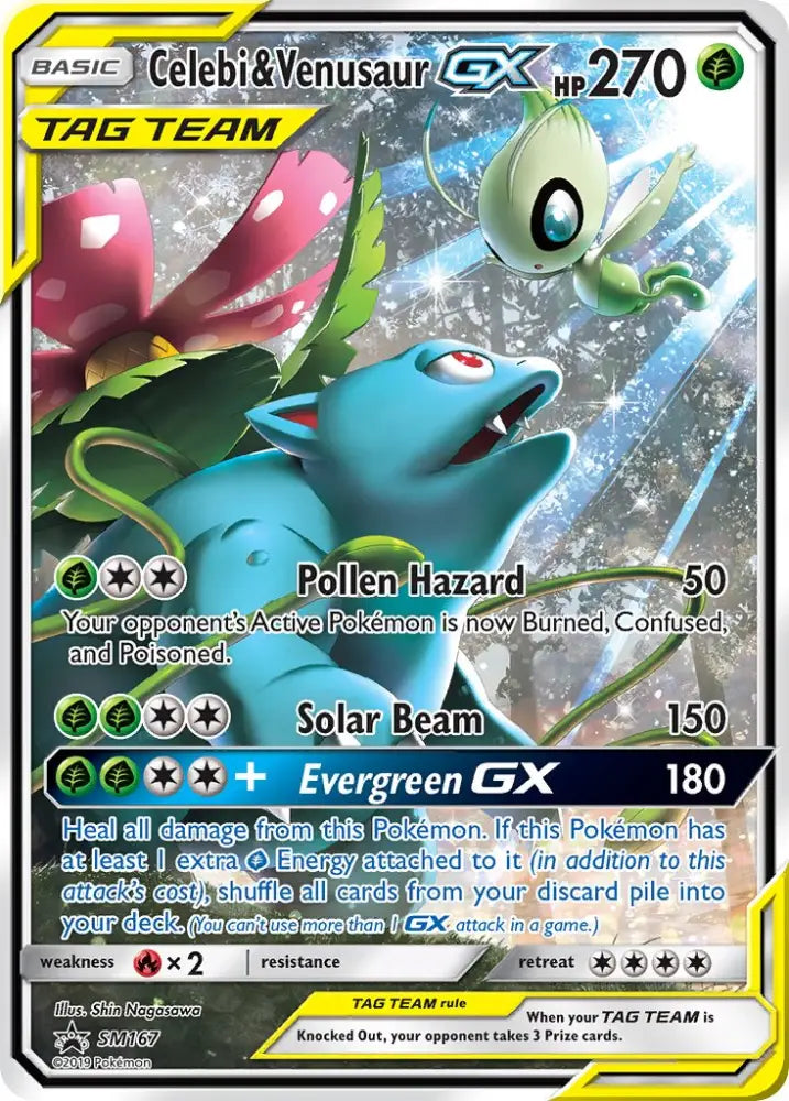 Celebi & Venusaur GX (SM167) [Sun & Moon: Black Star Promos] - Pokemon Single