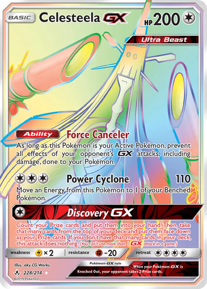Celesteela GX (228/214) [Sun & Moon: Unbroken Bonds] - Pokemon Single
