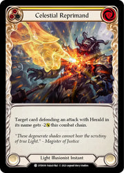 Celestial Reprimand (Yellow) [Dusk Till Dawn] Rainbow Foil - Flesh And Blood Single