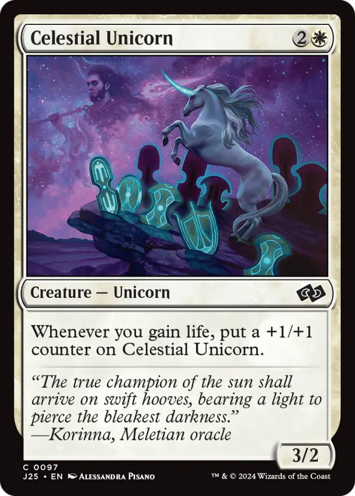 Celestial Unicorn [Foundations Jumpstart] - MTG Single