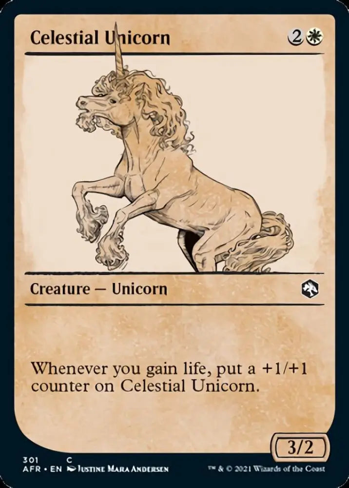 Celestial Unicorn (Showcase) [Dungeons & Dragons: Adventures in the Forgotten Realms] - MTG Single