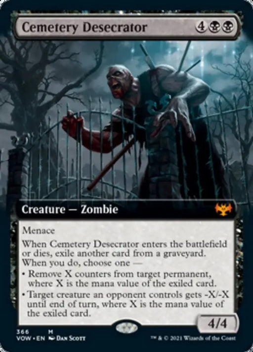Cemetery Desecrator (Extended Art) [Innistrad: Crimson Vow] - MTG Single