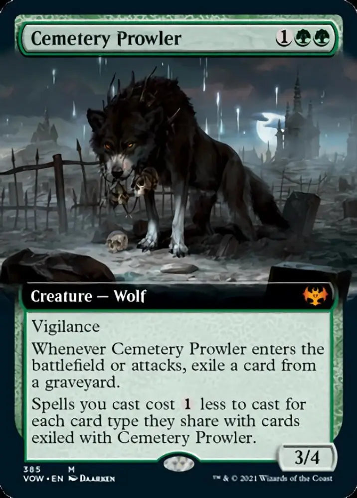 Cemetery Prowler (Extended Art) [Innistrad: Crimson Vow] - MTG Single