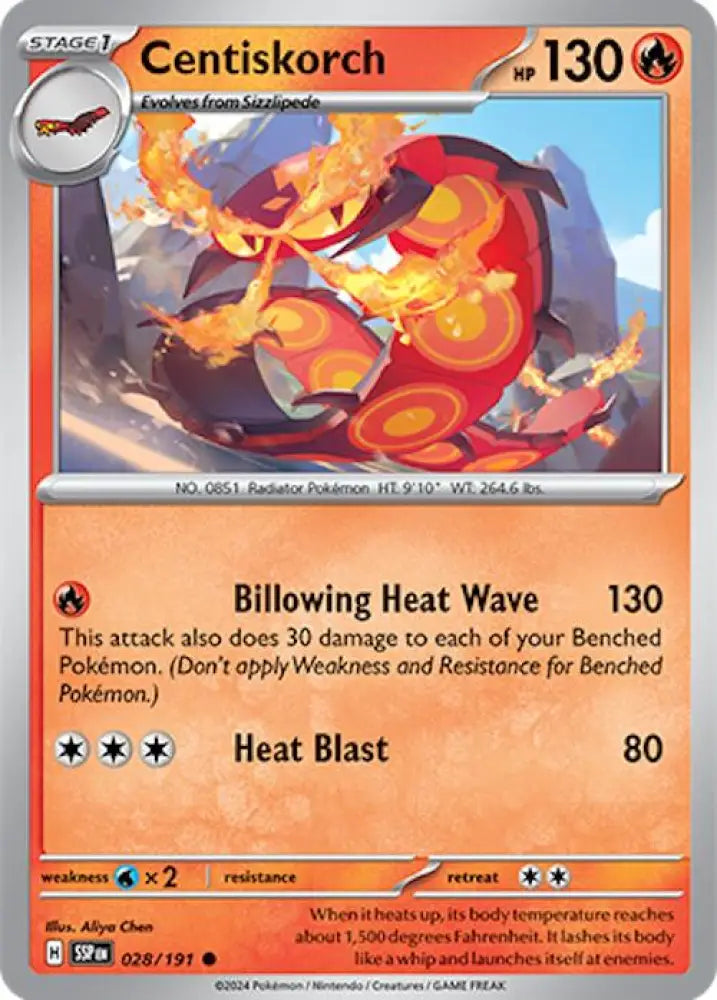 Centiskorch (028/191) [Scarlet & Violet: Surging Sparks] - Pokemon Single