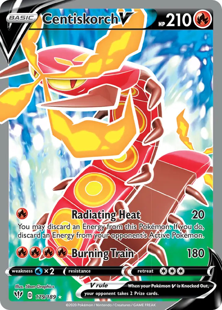 Centiskorch V (179/189) [Sword & Shield: Darkness Ablaze] - Pokemon Single