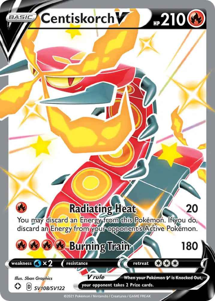Centiskorch V (SV108/SV122) [Sword & Shield: Shining Fates] - Pokemon Single