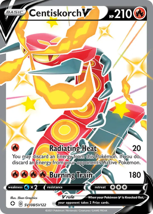 Centiskorch V (SV108/SV122) [Sword & Shield: Shining Fates] - Pokemon Single