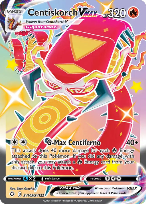 Centiskorch VMAX (SV109/SV122) [Sword & Shield: Shining Fates] - Pokemon Single