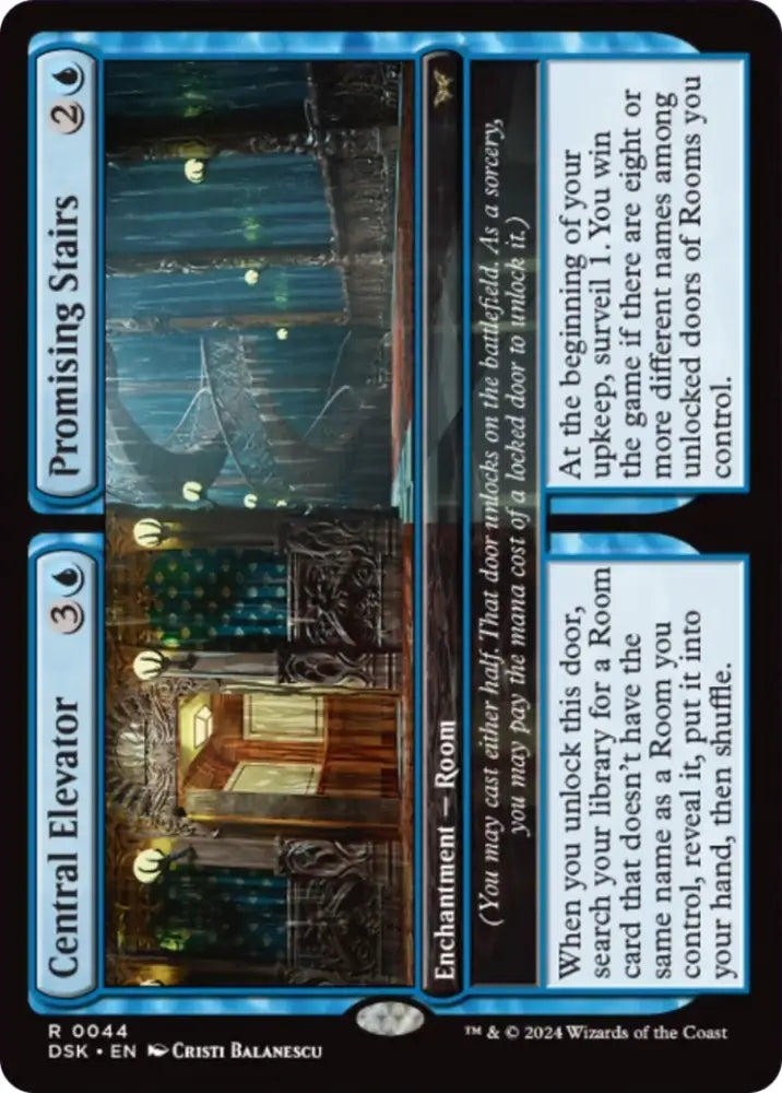 Central Elevator // Promising Stairs (44) JA [Duskmourn: House of Horror] - MTG Single