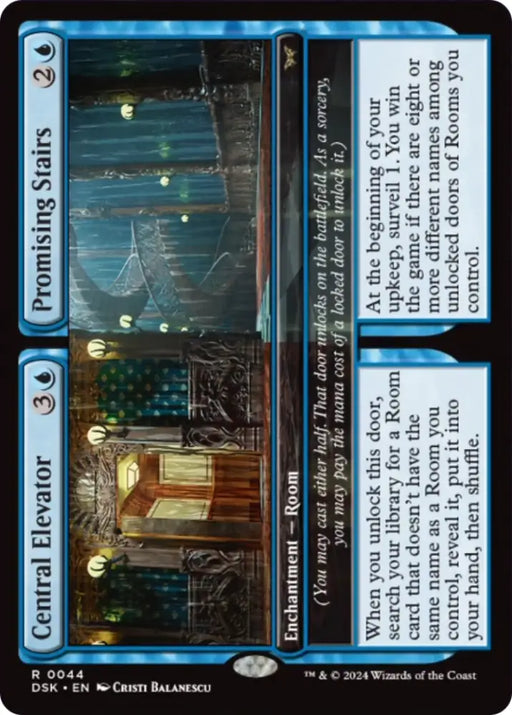 Central Elevator // Promising Stairs (44) JA [Duskmourn: House of Horror] - MTG Single