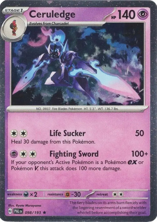 Ceruledge (098/193) (Cosmos Holo) [Scarlet & Violet: Paldea Evolved] - Pokemon Single
