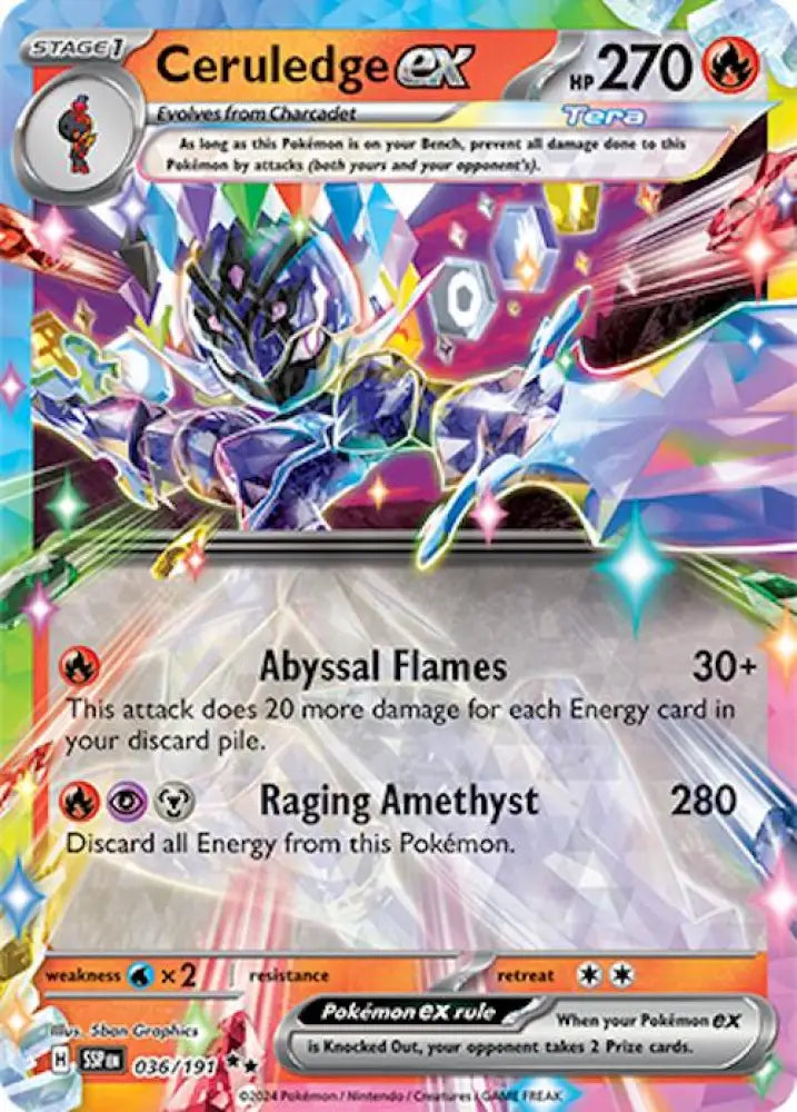 Ceruledge ex (036/191) [Scarlet & Violet: Surging Sparks] - Pokemon Single