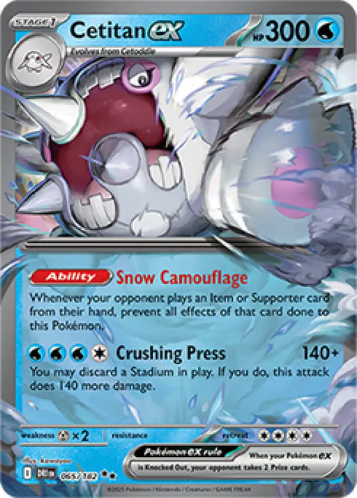 Cetitan ex (065/182) [SV10: Destined Rivals] - Pokemon Single