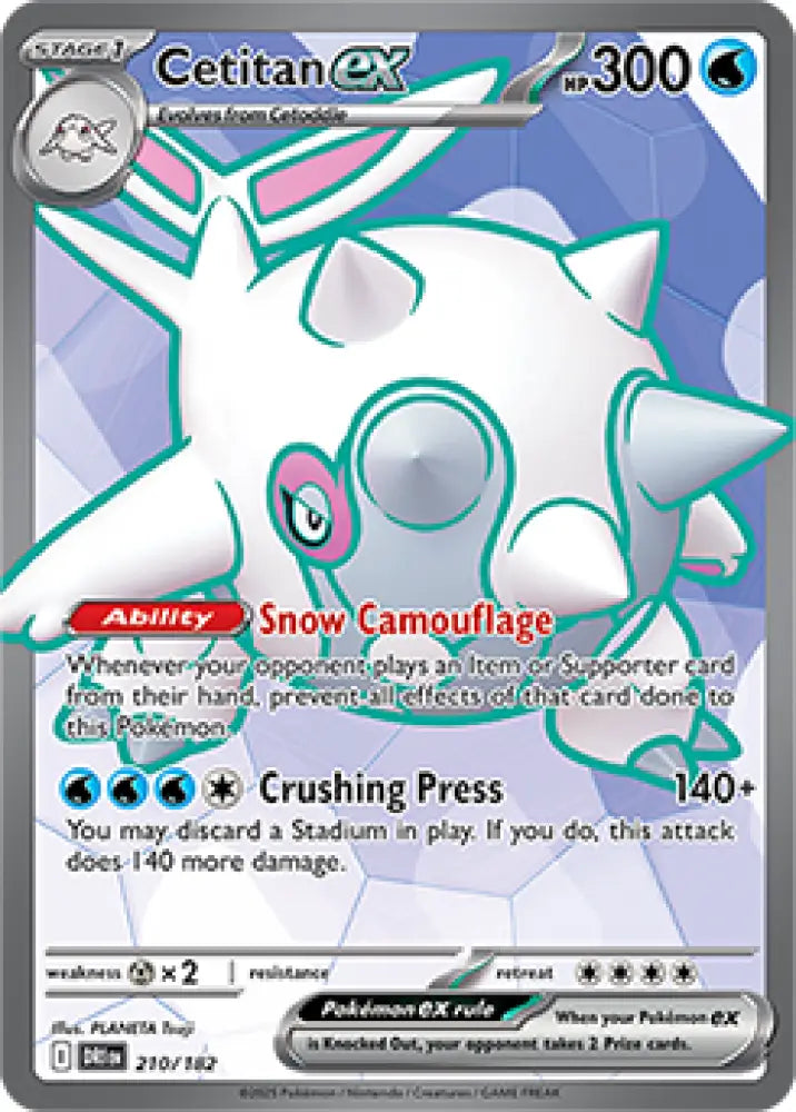 Cetitan ex - 210/182 [SV10: Destined Rivals] - Pokemon Single