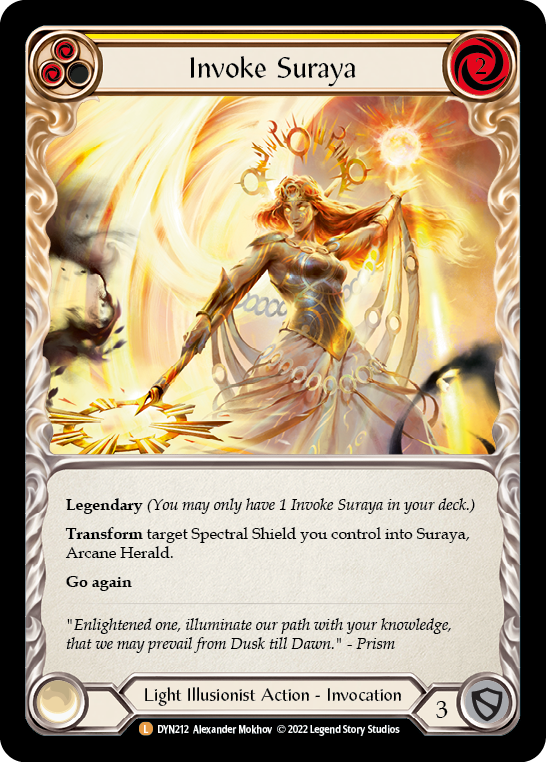 Invoke Suraya // Suraya, Archangel of Knowledge [Dynasty] Rainbow Foil