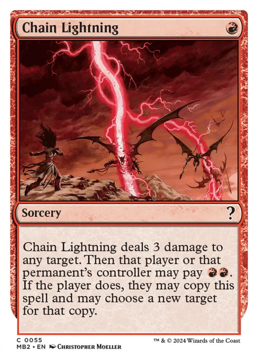 Chain Lightning (White Border) [Mystery Booster 2] - MTG Single