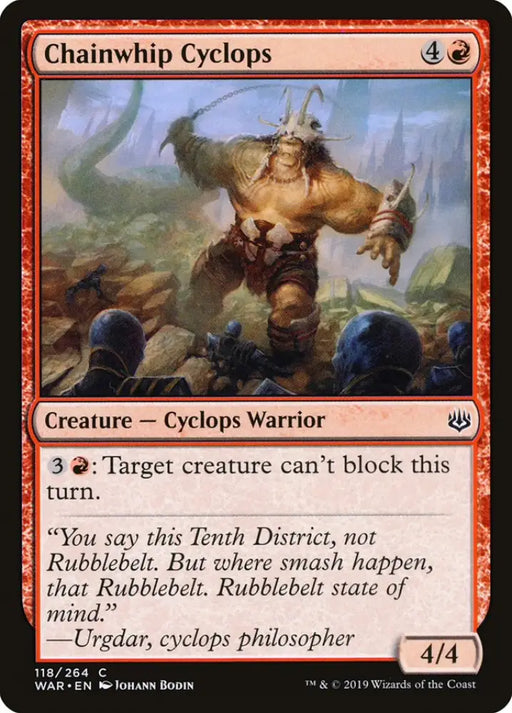 Chainwhip Cyclops [War of the Spark] - MTG Single