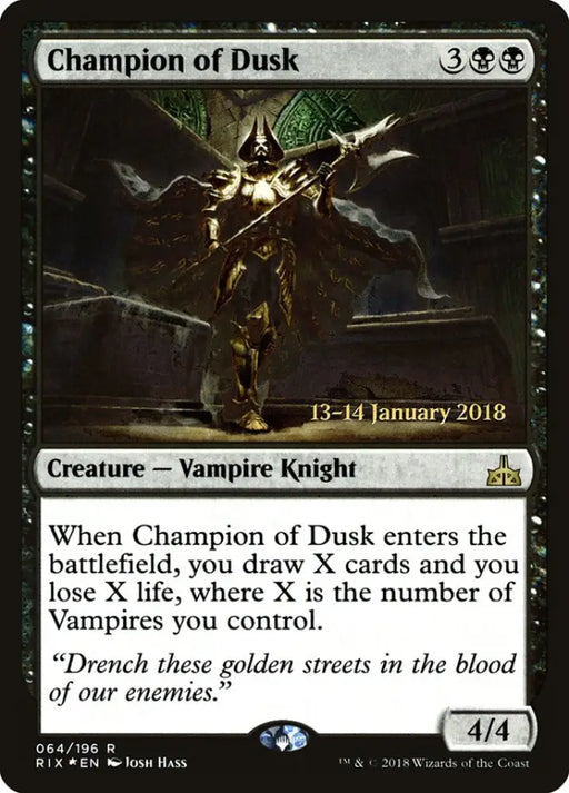 Champion of Dusk [Rivals of Ixalan Prerelease Promos] - MTG Single