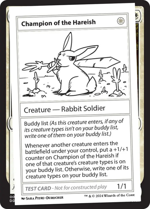 Champion of the Hareish [Mystery Booster 2 Playtest Cards] - MTG Single
