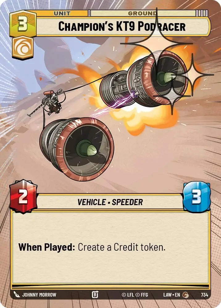 Champion's KT-9 Podracer (Hyperspace Foil) (734) [A Lawless Time]