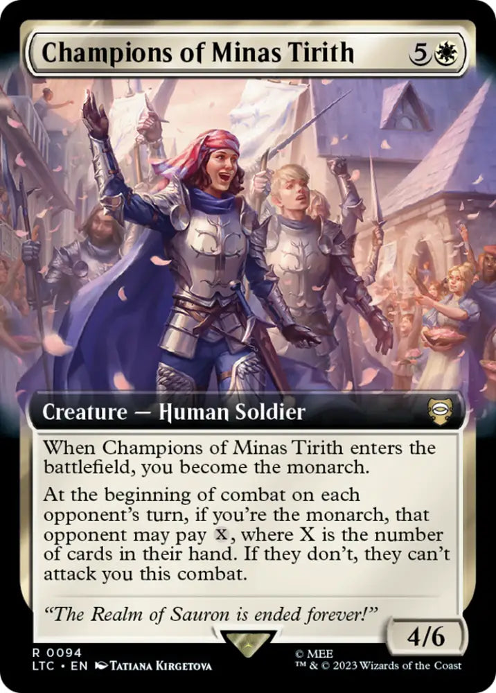 Champions of Minas Tirith (Extended Art) [The Lord of the Rings: Tales of Middle-Earth Commander] - MTG Single