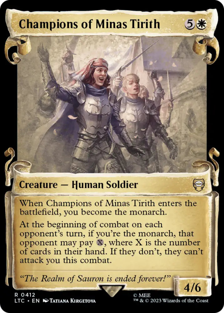 Champions of Minas Tirith [The Lord of the Rings: Tales of Middle-Earth Commander Showcase Scrolls] - MTG Single