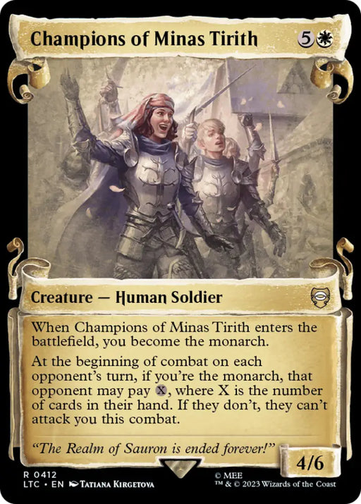 Champions of Minas Tirith [The Lord of the Rings: Tales of Middle-Earth Commander Showcase Scrolls] - MTG Single