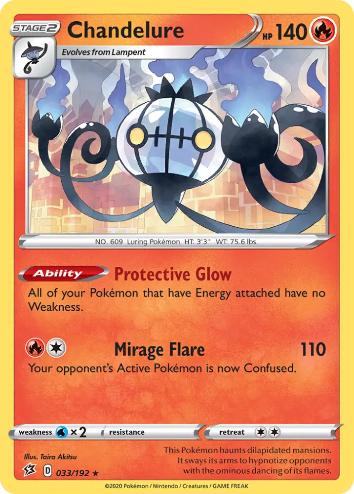 Chandelure (033/192) [Sword & Shield: Rebel Clash] - Pokemon Single