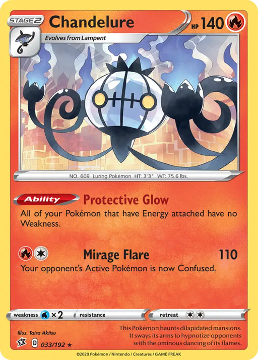Chandelure (033/192) [Sword & Shield: Rebel Clash] - Pokemon Single