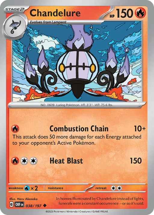 Chandelure (038/197) [Scarlet & Violet: Obsidian Flames] - Pokemon Single