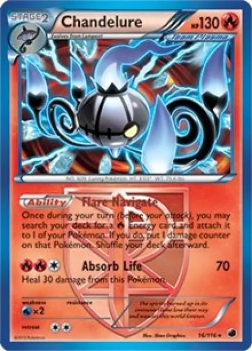 Chandelure (16/116) (Theme Deck Exclusive) [Black & White: Plasma Freeze] - Pokemon Single