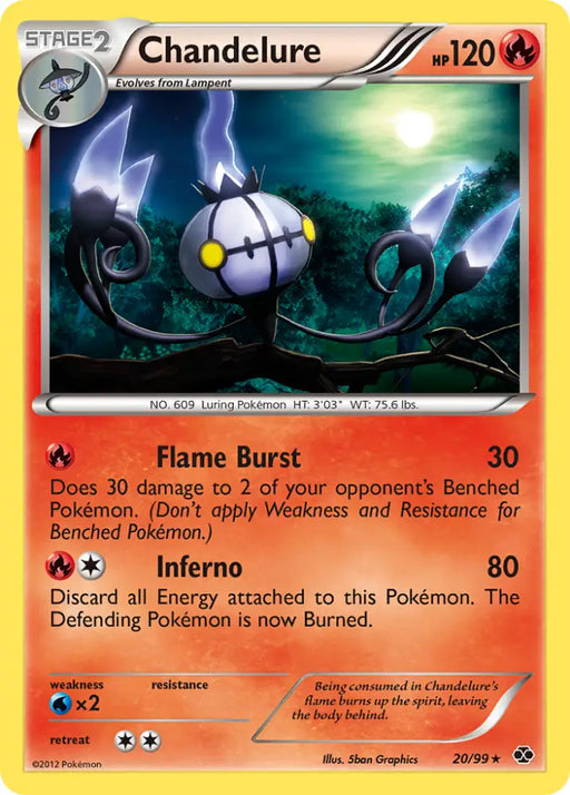 Chandelure (20/99) [Black & White: Next Destinies] - Pokemon Single