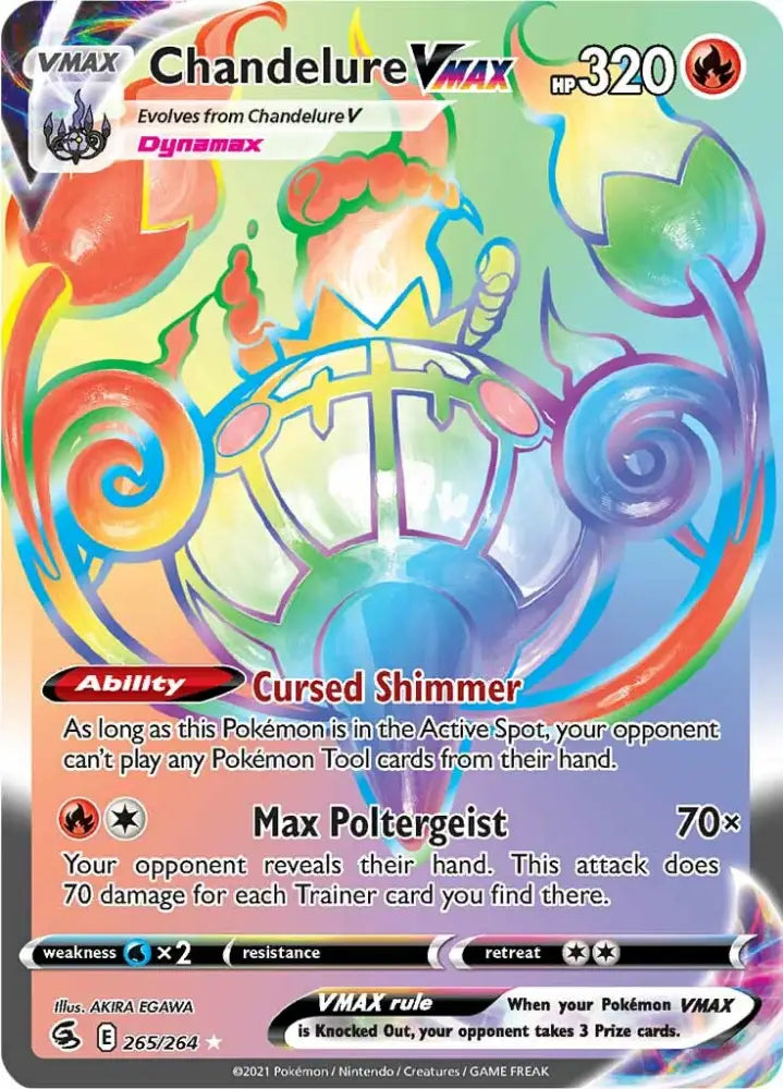 Chandelure VMAX (265/264) [Sword & Shield: Fusion Strike] - Pokemon Single