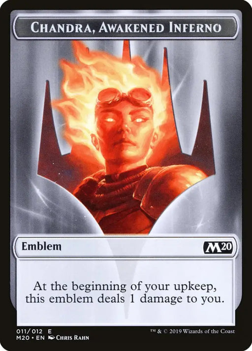 Chandra Awakened Inferno Emblem [Core Set 2020 Tokens] - MTG Single