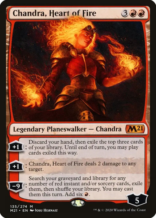 Chandra Heart of Fire [Core Set 2021] - MTG Single