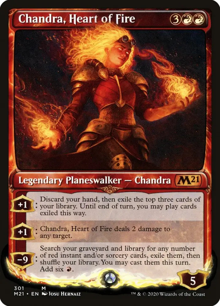 Chandra Heart of Fire (Showcase) [Core Set 2021] - MTG Single