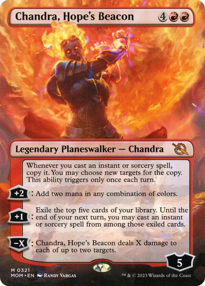 Chandra Hope’s Beacon (Borderless Alternate Art) [March of the Machine] - MTG Single