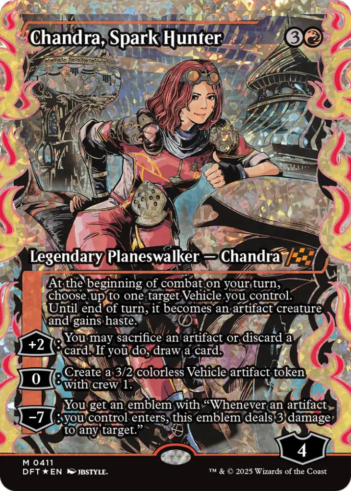 Chandra Spark Hunter (Showcase) (Fracture Foil) [Aetherdrift] - MTG Single