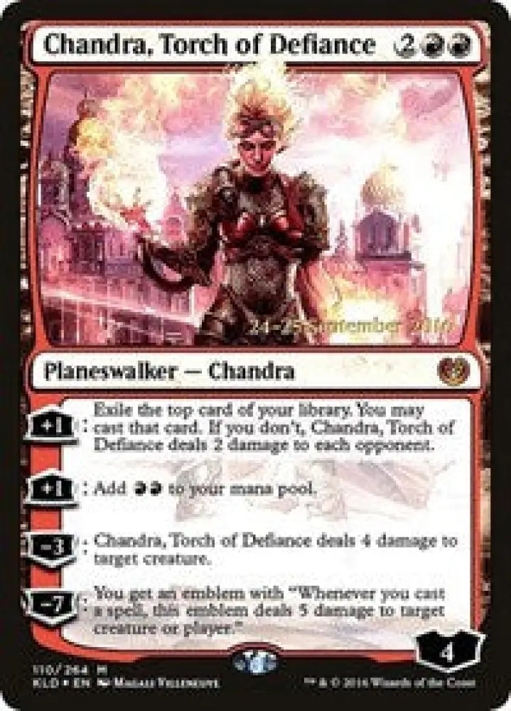 Chandra, Torch of Defiance (110) [Prerelease Cards]