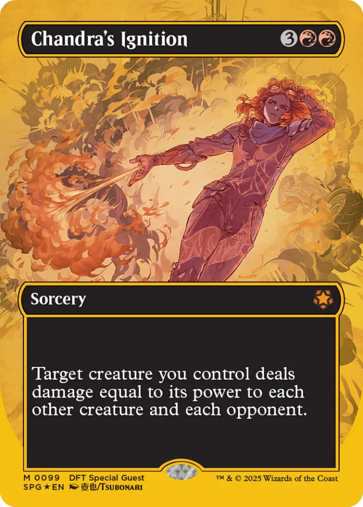 Chandra’s Ignition (Borderless) (First-Place Foil) [Aetherdrift Special Guests] - MTG Single