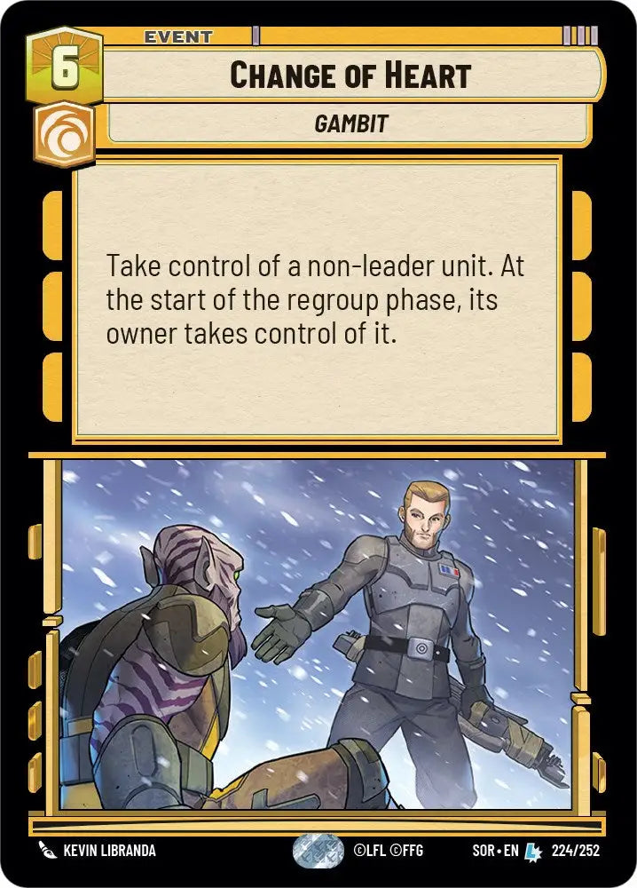 Change of Heart (224/252) [Spark of Rebellion] - Star Wars: Unlimited Single