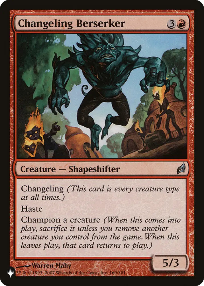 Changeling Berserker [The List] - MTG Single