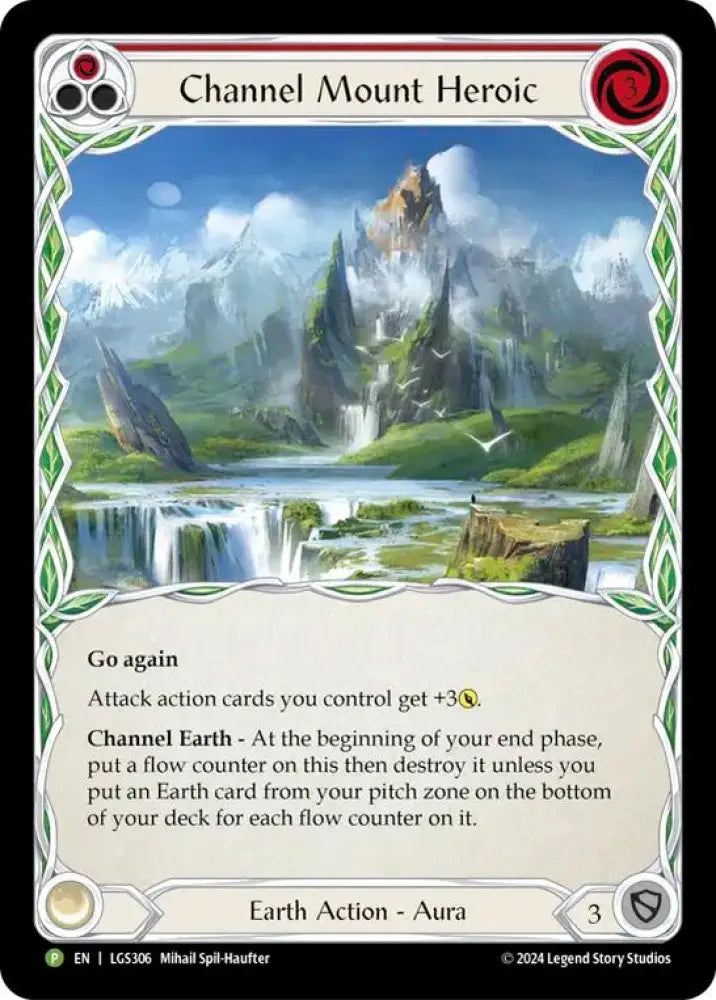 Channel Mount Heroic [LGS306] (Promo) Cold Foil - Flesh And Blood Single