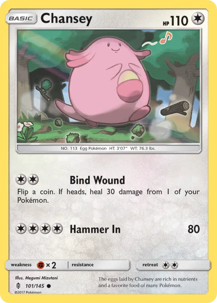 Chansey (101/145) [Sun & Moon: Guardians Rising] - Pokemon Single