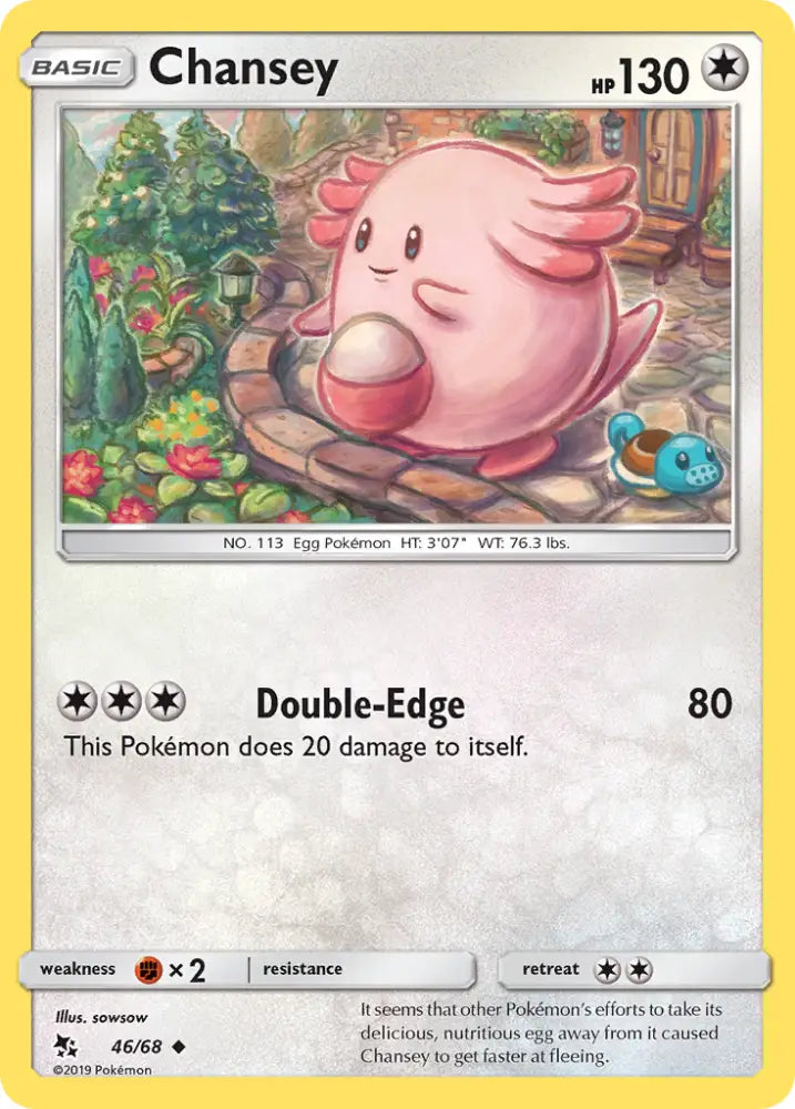 Chansey (46/68) [Sun & Moon: Hidden Fates] - Pokemon Single