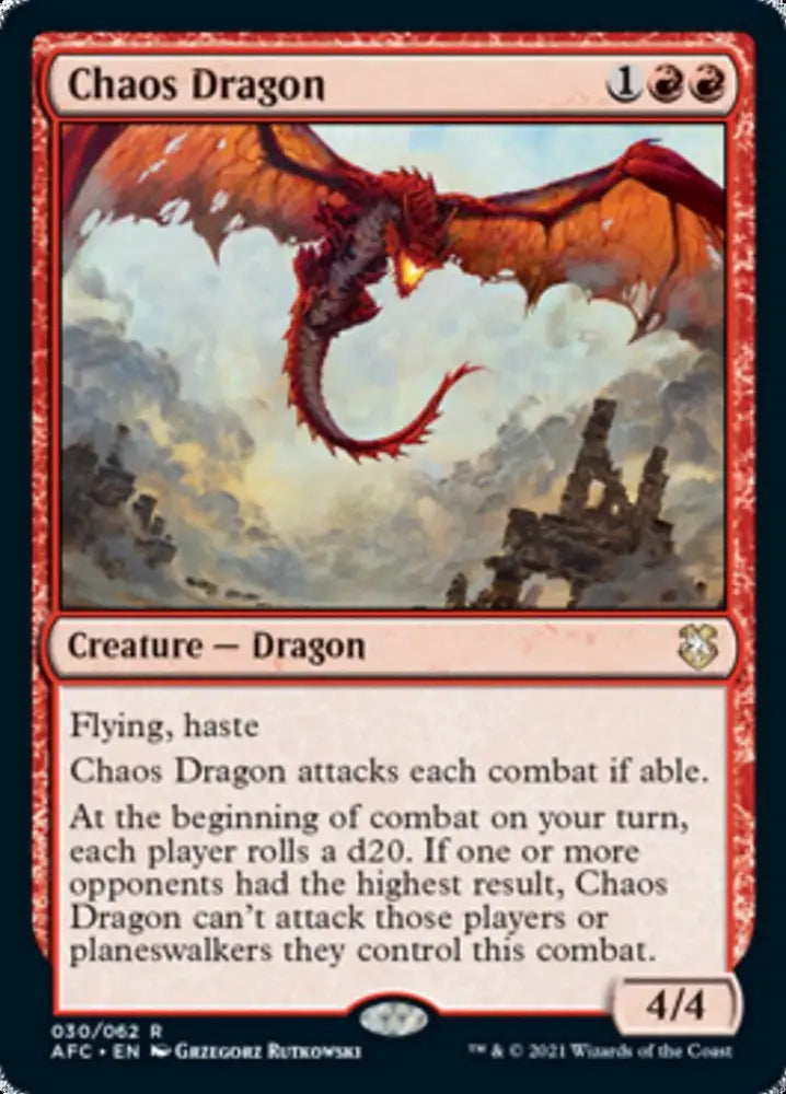 Chaos Dragon [Dungeons & Dragons: Adventures in the Forgotten Realms Commander] - MTG Single